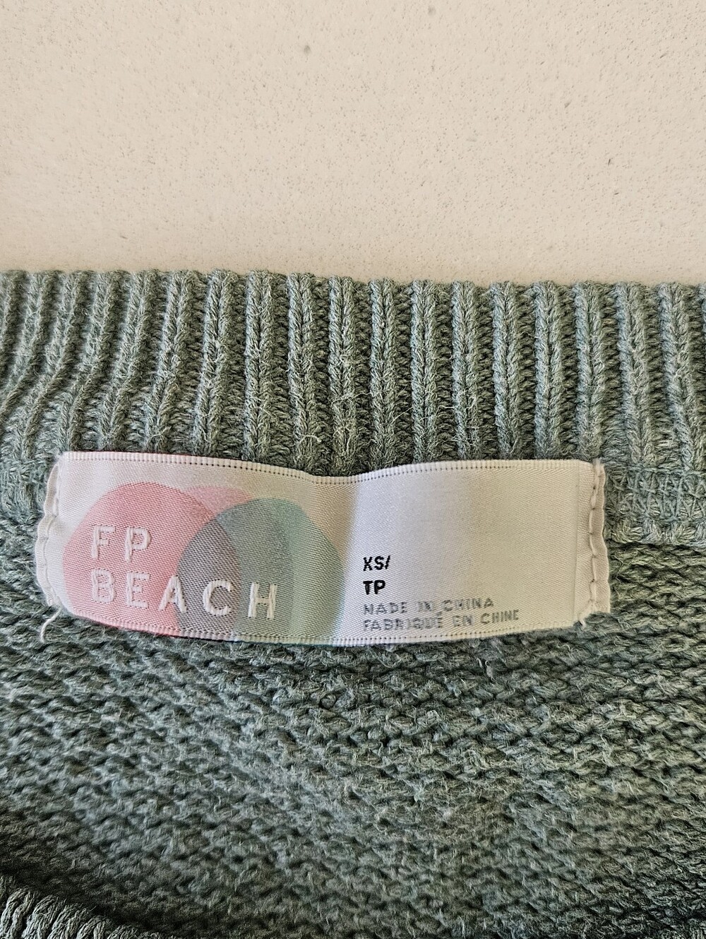 Free People Beach Hailee Sweater Set Women's XS Green Knit Lounge Top Pants - Picture 7 of 11